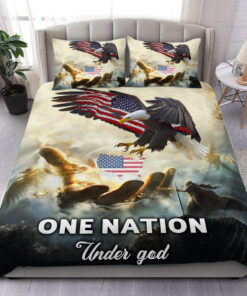 One Nation Under God All Over Printed Bedding Set -livanniespoon Store