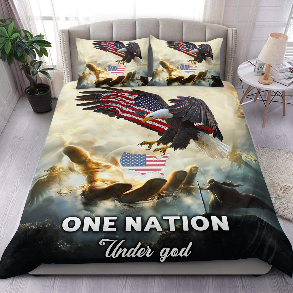 One Nation Under God All Over Printed Bedding Set -livanniespoon Store