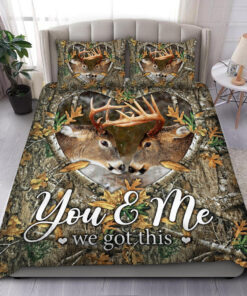 Deer Couple All Over Printed Bedding Set -livanniespoon Store