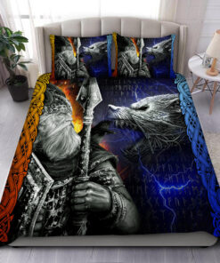 Viking Odin And Fenriron Maiden All Over Printed Bedding Set -livanniespoon Store