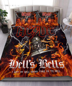 Ac Fire All Over Printed Bedding Set Q230501 -livanniespoon Store