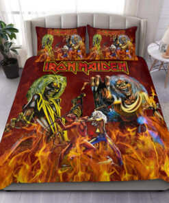 Iron Maiden Fire Q2 All Over Printed Bedding Set Q220606 -livanniespoon Store