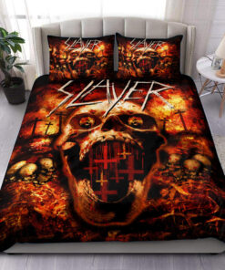 Slayer Skull All Over Printed Bedding Set Q080605 -livanniespoon Store