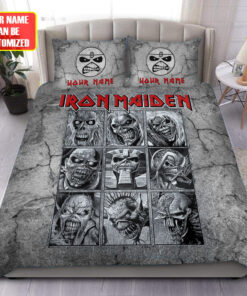 Personalized Iron Maiden Faces All Over Printed Bedding Set Q190702 -livanniespoon Store