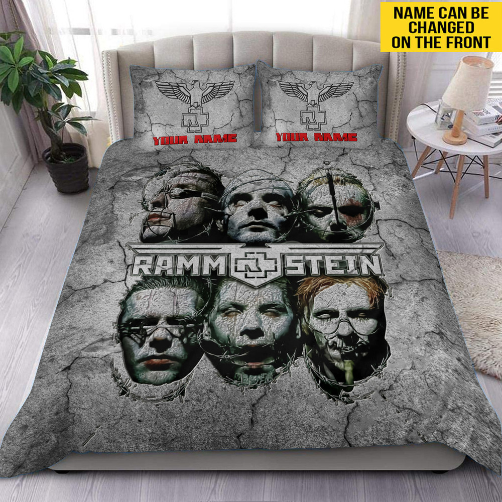 Personalized Rammstein Faces All Over Printed Bedding Set Q240707 -livanniespoon Store