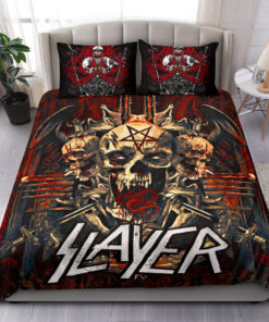 Slayer Skull Gothic All Over Printed Bedding Set Q230216 -livanniespoon Store