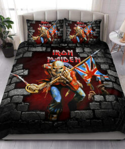 Iron Maiden Trooper Wall Blood All Over Printed Bedding Set Q021002 -livanniespoon Store
