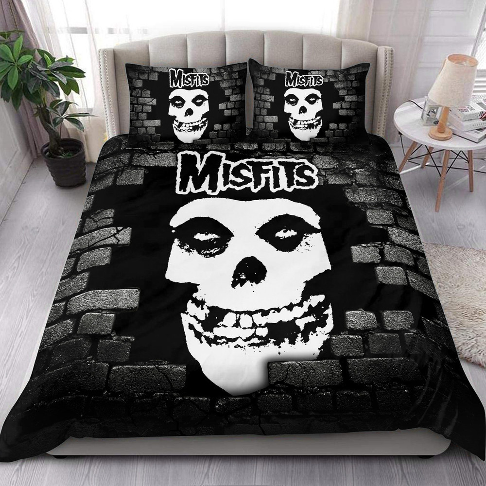 Misfits Wall All Over Printed Bedding Set Q131204 -livanniespoon Store