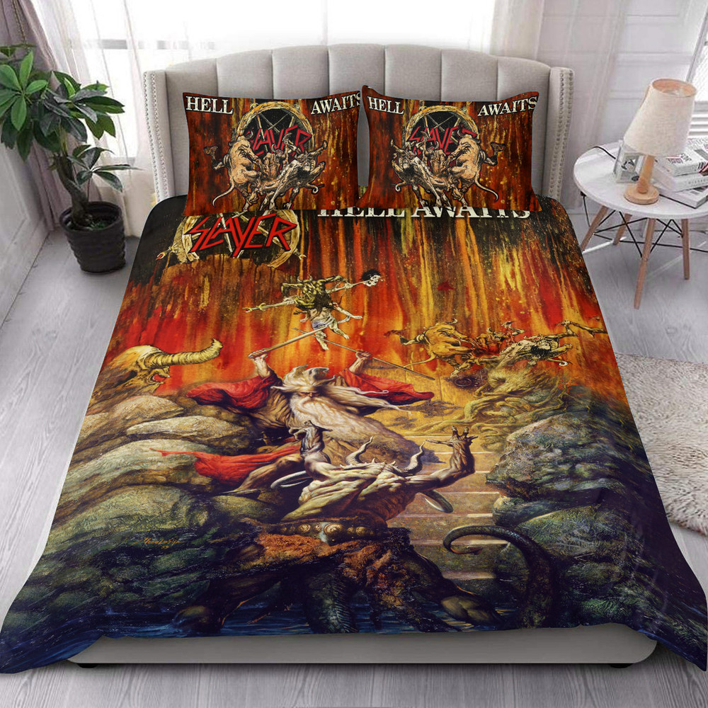 Slayer Hell Awaits All Over Printed Bedding Set S261205 -livanniespoon Store