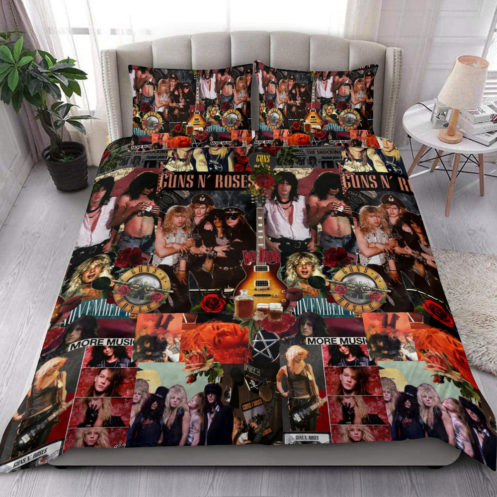 Guns N' Roses Memories Q2 All Over Printed Bedding Set Q230202 -livanniespoon Store