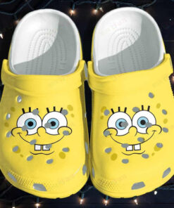 Cheese Face Sponge Funny Bob Cute Crocss Classic Clogs Shoes - livanniespoon Store