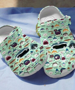Shark Faces Crocss Classic Clogs Shoes - livanniespoon Store