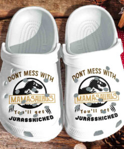 Dinosaur Mama Saurus Shoes Crocss Gift For Man Woman Dont Mess Clog - livanniespoon Store