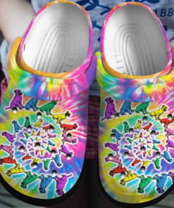 Hippie Boxer Tie Dye Shoes Crocss Clogs - livanniespoon Store