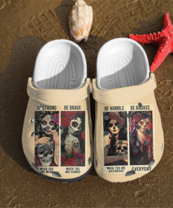 Be Strong Be Brave For Mens And Womens Gift For Fan Classic Water Rubber Crocss Clog Shoes Comfy Footwear - livanniespoon Store