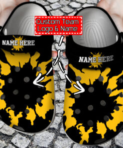 Personalized Name Logo Football Team Color Splash Crocss Clog Shoes For Men And Women - livanniespoon Store