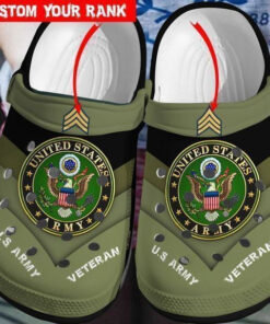 Custom Name Perfect Gift Us Army Rubber Crocss Clog Shoes - livanniespoon Store