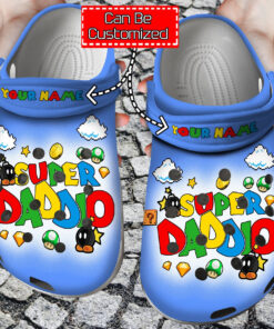 Personalized Super Daddio Crocss Clog Shoes Fathers Day Crocss - livanniespoon Store