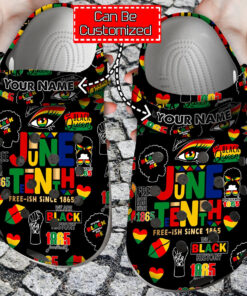 Personalized Juneteenth Black Messy Bun Woman History Month Crocss Clog Shoes Custom Crocss - livanniespoon Store