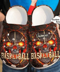 Personalized Skull Crocss Clog Shoes Basketball Crocss - livanniespoon Store