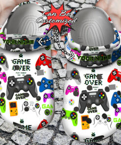 Personalized Gaming Controller Game Over Crocss Clog Shoes Custom Crocss - livanniespoon Store