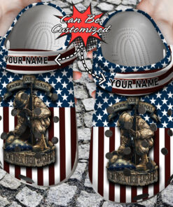 Personalized Patriotic American Soldier Crocss Clog Shoes Custom Crocss - livanniespoon Store