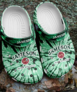 St Patricks Day Jameson Irish Whiskey Tie Dye Crocband Crocss Shoes - livanniespoon Store
