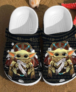 Baby Yoda Native American Unique Gifts For Star Wars Fan Love Independence Us Day Crocss Clog Shoes - livanniespoon Store