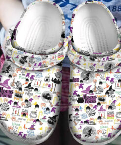 Hocus Pocus White Crocss Classic Clogs Shoes - livanniespoon Store