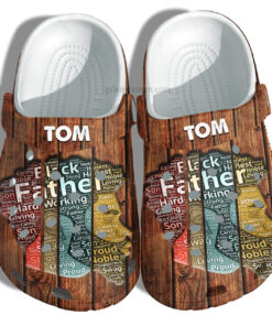 Black Father Vintage Croc Shoes Gift Grandpa Father Day Dad Black King Retro Wood Crocss Shoes Customize - livanniespoon Store