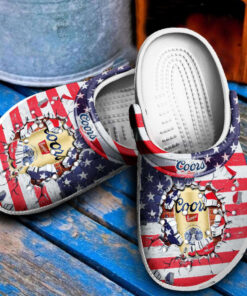 Coors Banquet American Flag Break Clogs Shoes - livanniespoon Store