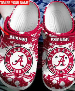 Personalized Alabama Crimson Tide Football Crocss Crocband Clogs - livanniespoon Store