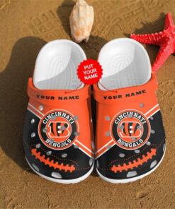 Personalized Cincinnati Bengals Football Crocss Crocband Clogs - livanniespoon Store