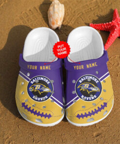 Baltimore Ravens Personalized Custom For Nfl Fans Clog Shoes - livanniespoon Store