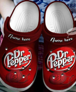 Personalized Name Dr Pepper Soda Pop Crocss Crocband Clogs - livanniespoon Store