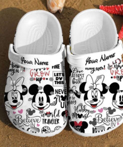 Personalized Disney Pattern Mickey Mouse Unique Gifts For Fans Crocss Clog Shoes - livanniespoon Store