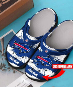 Buffalo Bills Personalized Crocband Nfl Custom Name Clog Shoes - livanniespoon Store