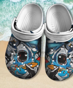 Shark Club Ocean Beach Crocss Shoes For Men Father Day Gift Shark Lover Beach Summer Shoes Croc Clogs Customize - livanniespoon Store