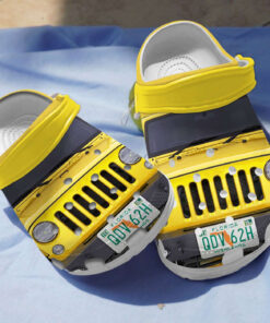 Yellow Jeep Crocss Crocband Clog Shoes For Jeep Lover - livanniespoon Store