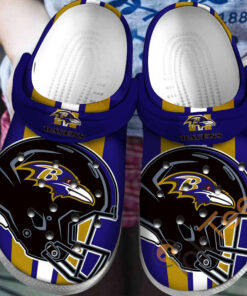 Baltimore Ravens Nfl Teams Gift For Fan Crocss Crocband Clogs - livanniespoon Store