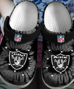 Oakland Raiders Nfl Football Crocss Crocband Clogs - livanniespoon Store