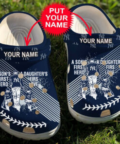 Personalized Crocss Dad And Son Daughter Mlb Ny Yankees Crocss Crocband Clogs - livanniespoon Store