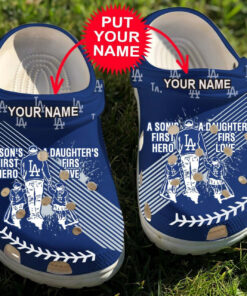 Personalized Crocss Dad And Son Daughter Mlb Dooger La Team Crocss Crocband Clogs - livanniespoon Store