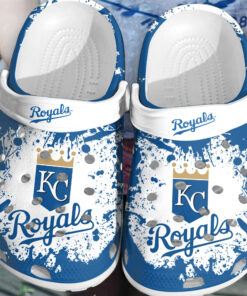 Hot Mlb Team Kansas City Royals White Blue Crocss Clog Shoesshoes - livanniespoon Store