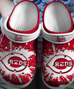 Hot Mlb Team Cincinnati Reds Red White Crocss Clog Shoesshoes Trusted Shopping Online In The World - livanniespoon Store