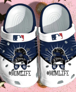 New York Yankees Mlb Mom Life Teams Gift For Fans Rubber Crocss Clog Shoescrocban - livanniespoon Store