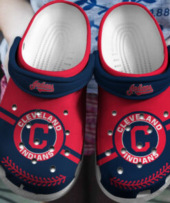 Hot Mlb Team Cleveland Guardians Red Navy Crocss Clog Shoesshoes - livanniespoon Store