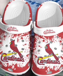 Mlb Team St Louis Cardinals Red White Crocss Clog Shoesshoes - livanniespoon Store