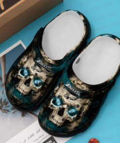 Philadelphia Eagles Nfl Skull Gift For Fan Rubber Crocss Clog Shoescrocband Clog - livanniespoon Store