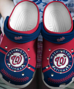 Hot Mlb Team Washington Nationals Red Navys Crocss Clog Shoesshoes - livanniespoon Store